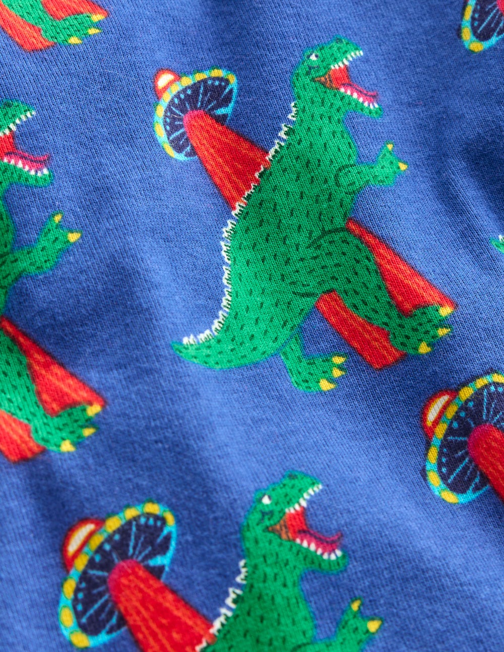 Boden Snug Glow - In - The - Dark Pajamas - Dino Space