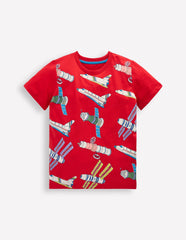 Boden Glow - In - The - Dark T-shirt - Poppy Red Satellite