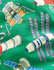 Boden Snug Short John Glow Pyjamas - Green Satellites