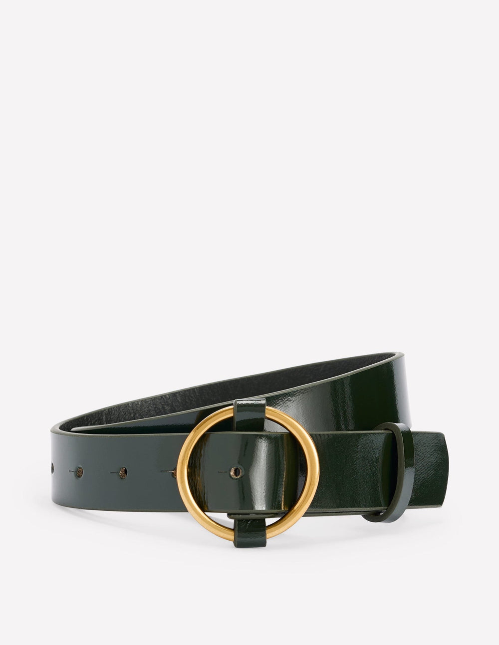 Boden Heritage Classic Belt - Patent Dark Green