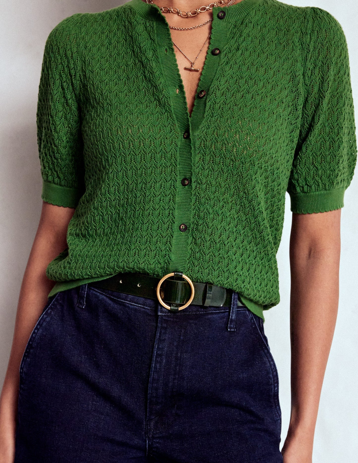 Boden Heritage Classic Belt - Patent Dark Green