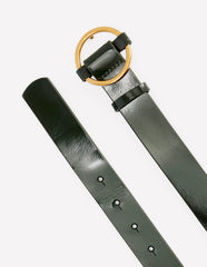 Boden Heritage Classic Belt - Patent Dark Green