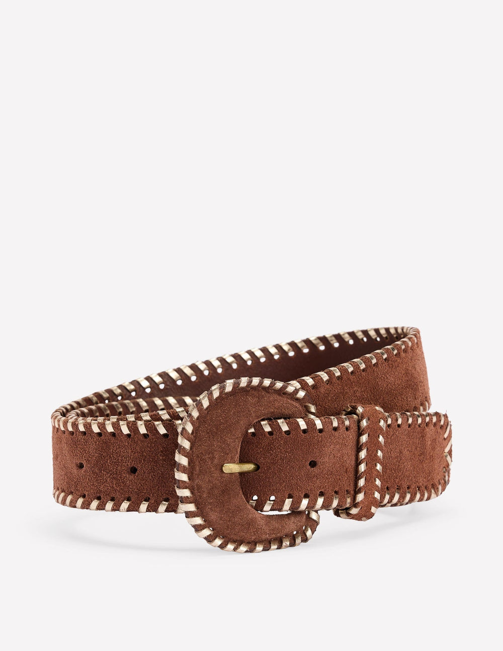 Boden Covered Whipstitch Belt - Tan