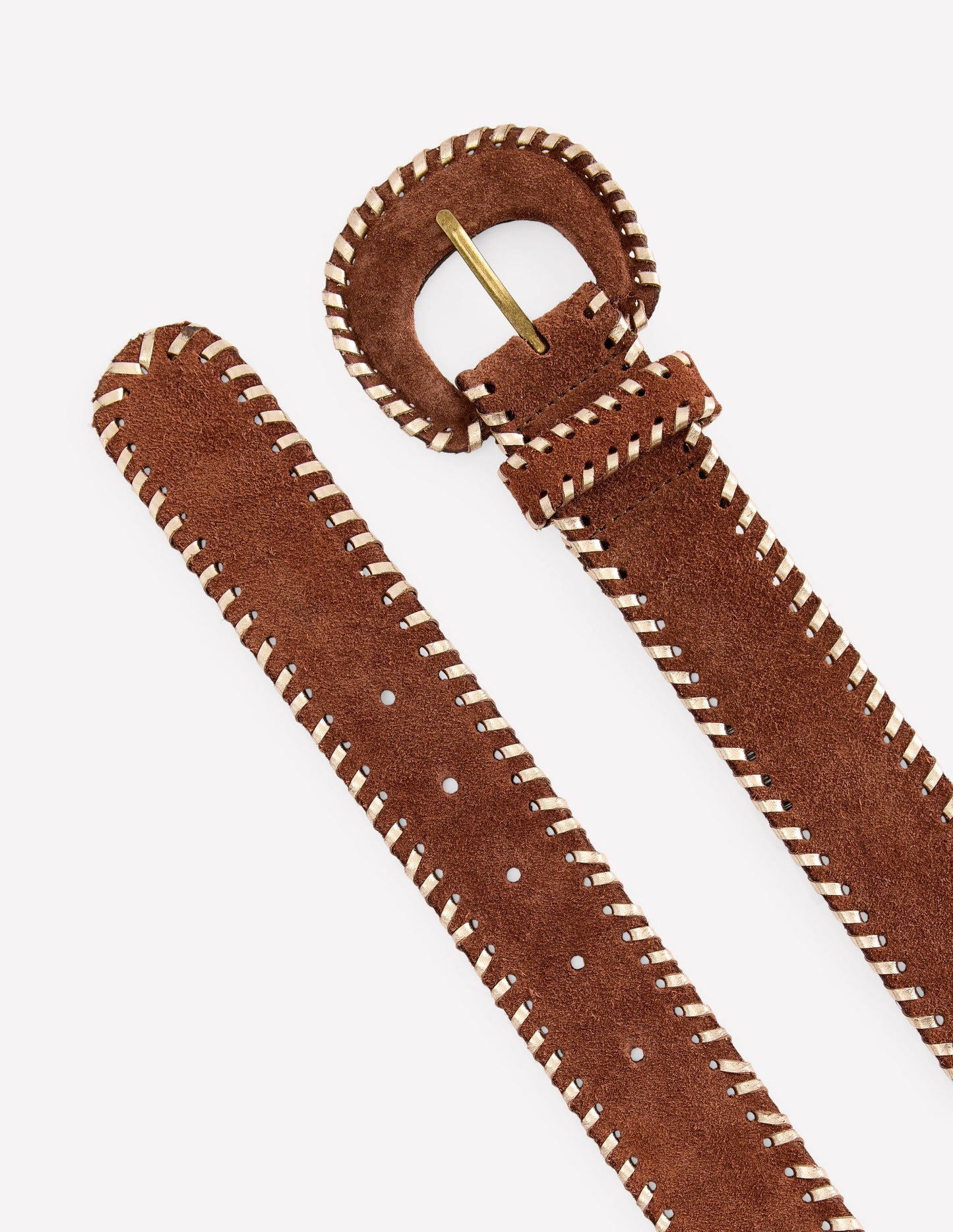 Boden Covered Whipstitch Belt - Tan