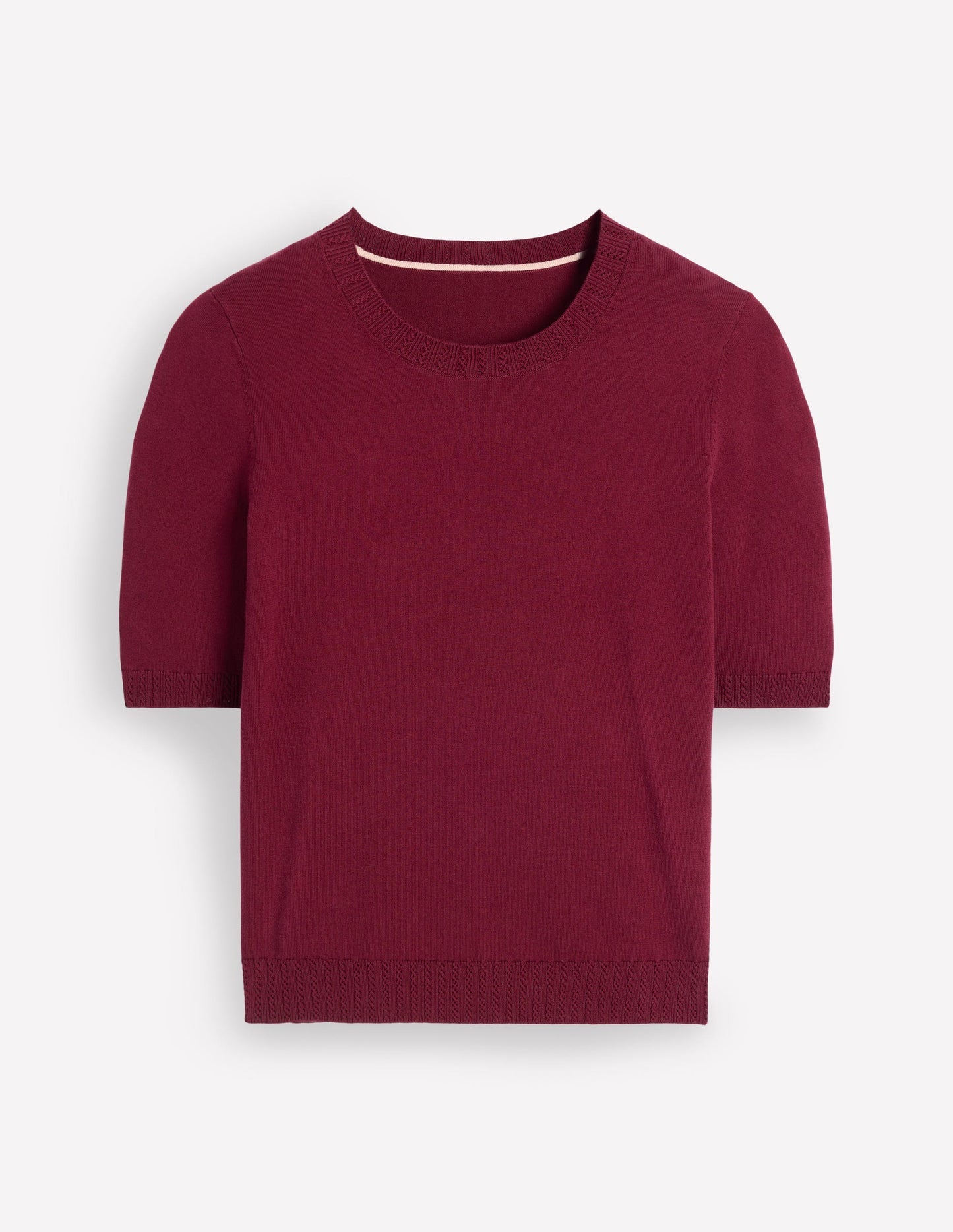 Boden Emilia Cotton Crew T-shirt - Deep Wisteria