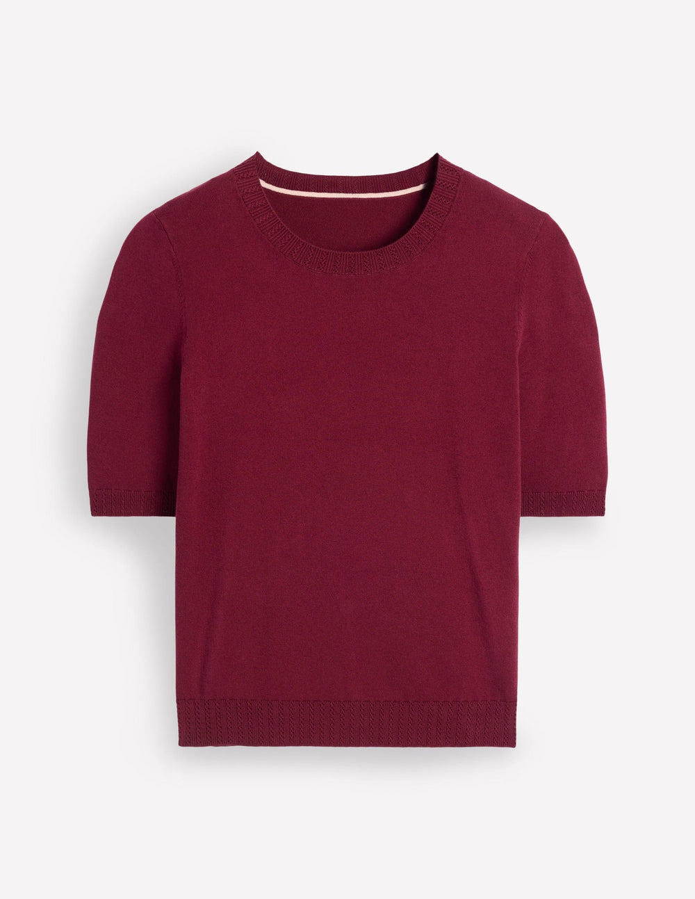Boden Emilia Cotton Crew T-shirt - Deep Wisteria