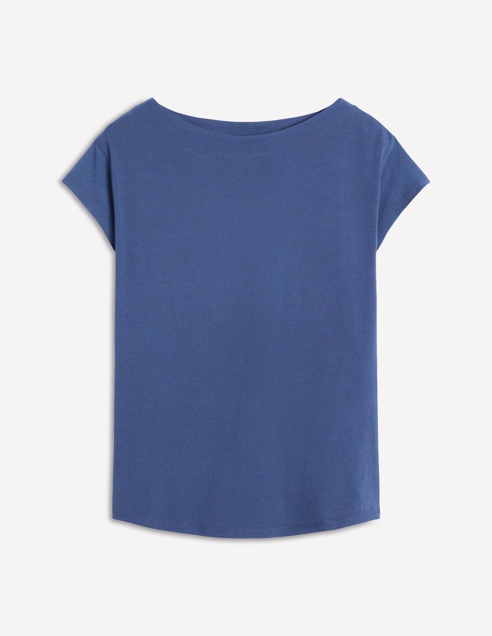 Boden Supersoft Boat Neck T-shirt - Denim Blue