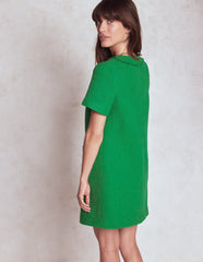 Boden Evita Cotton Shift Dress - Rich Emerald