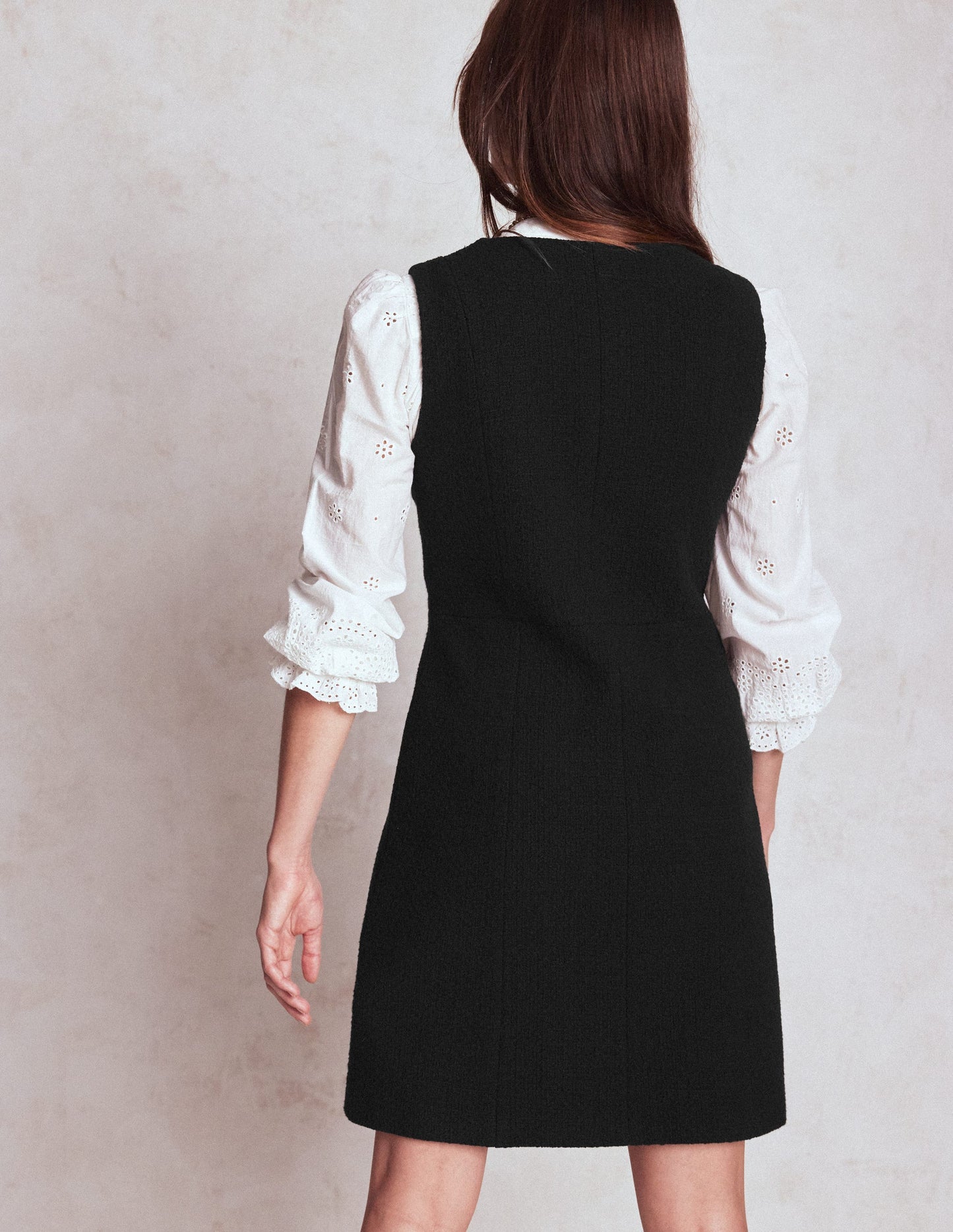 Boden Cotton Texture Shift Dress - Black