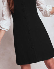 Boden Cotton Texture Shift Dress - Black