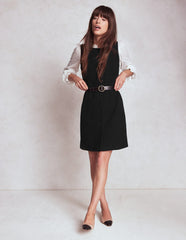 Boden Cotton Texture Shift Dress - Black