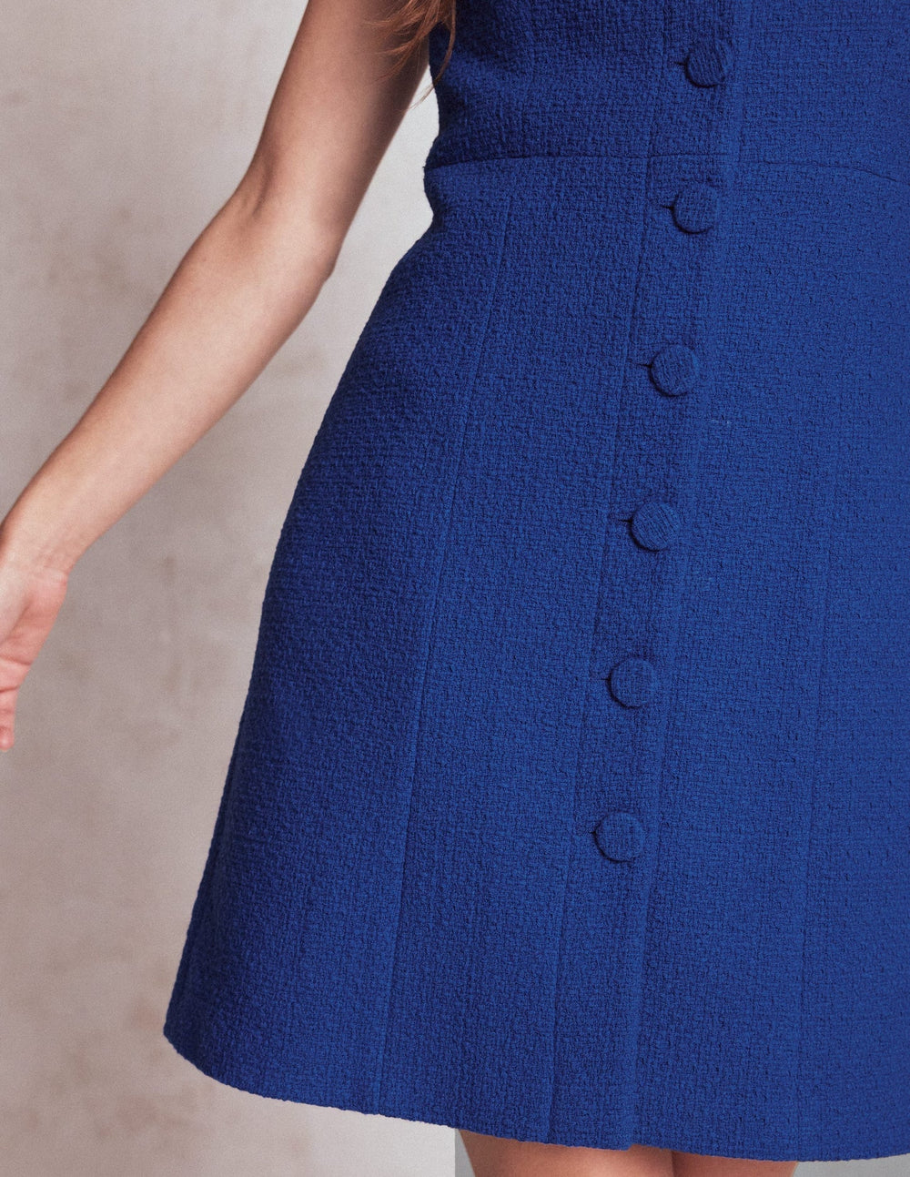 Boden Cotton Texture Shift Dress - Gallery Blue