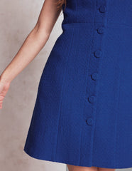 Boden Cotton Texture Shift Dress - Gallery Blue