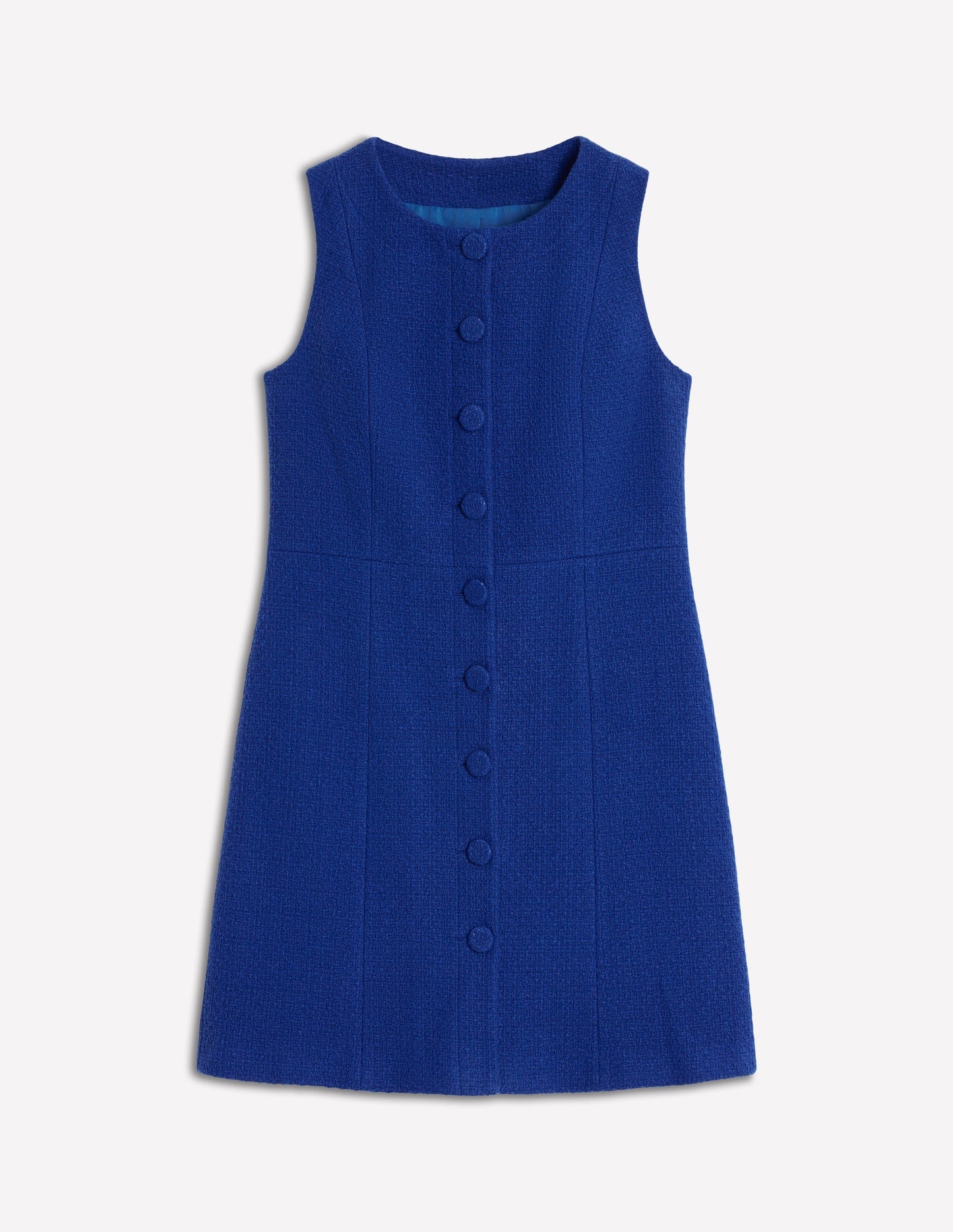 Boden Cotton Texture Shift Dress - Gallery Blue