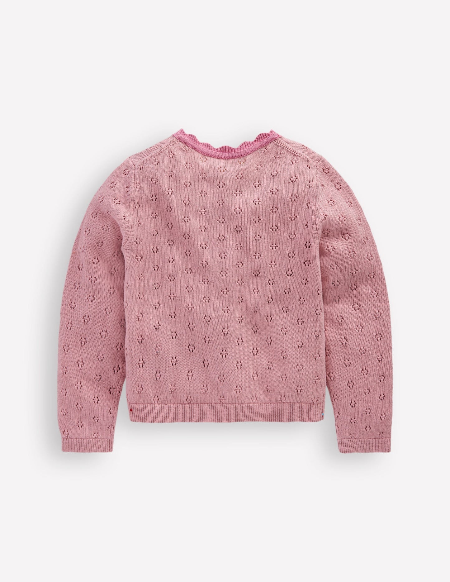 Boden Everyday Scalloped Cardigan - Pink Punch