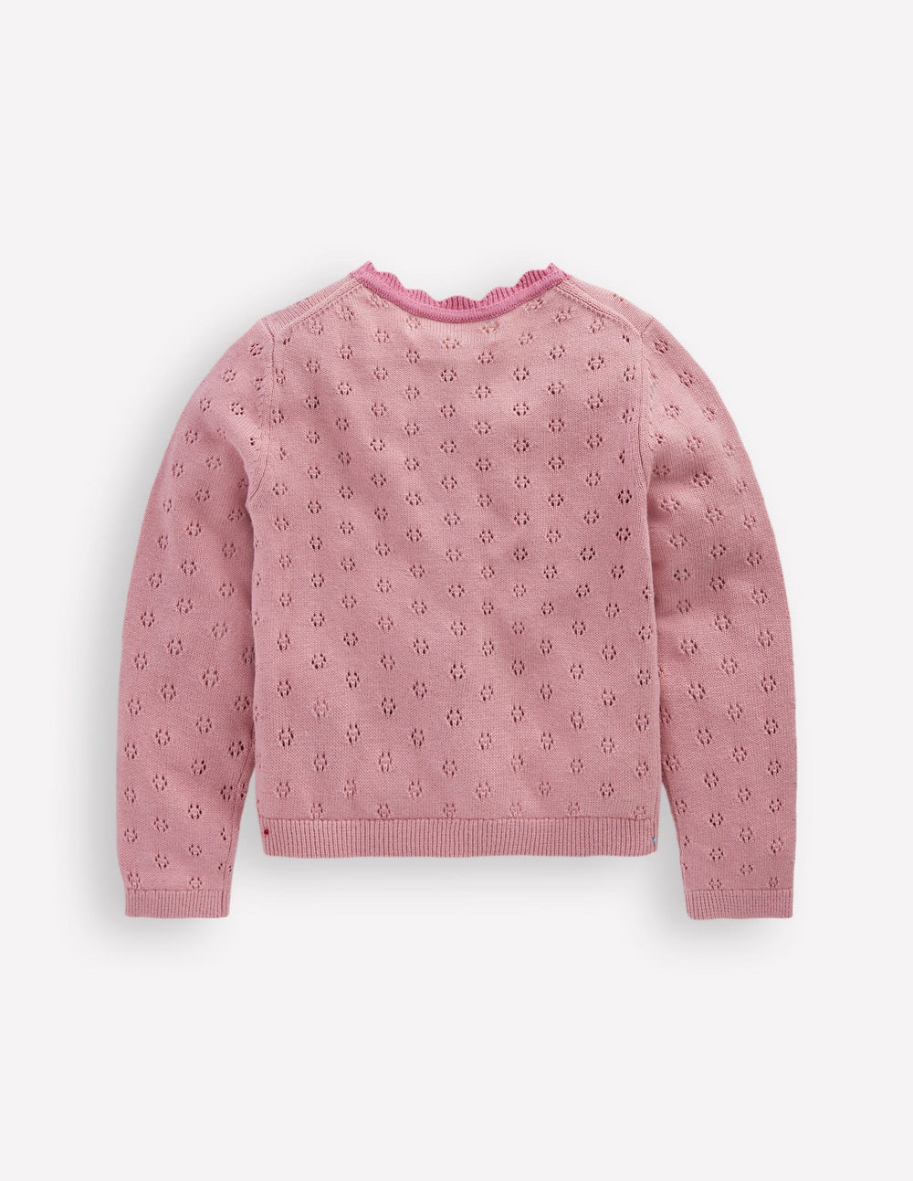 Boden Everyday Scalloped Cardigan - Pink Punch