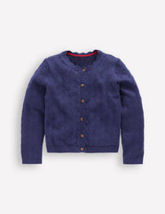 Boden Everyday Scalloped Cardigan - College Navy