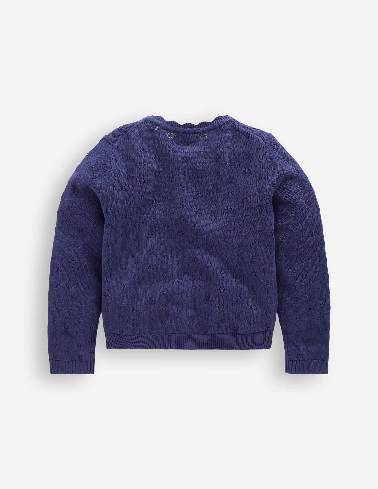 Boden Everyday Scalloped Cardigan - College Navy