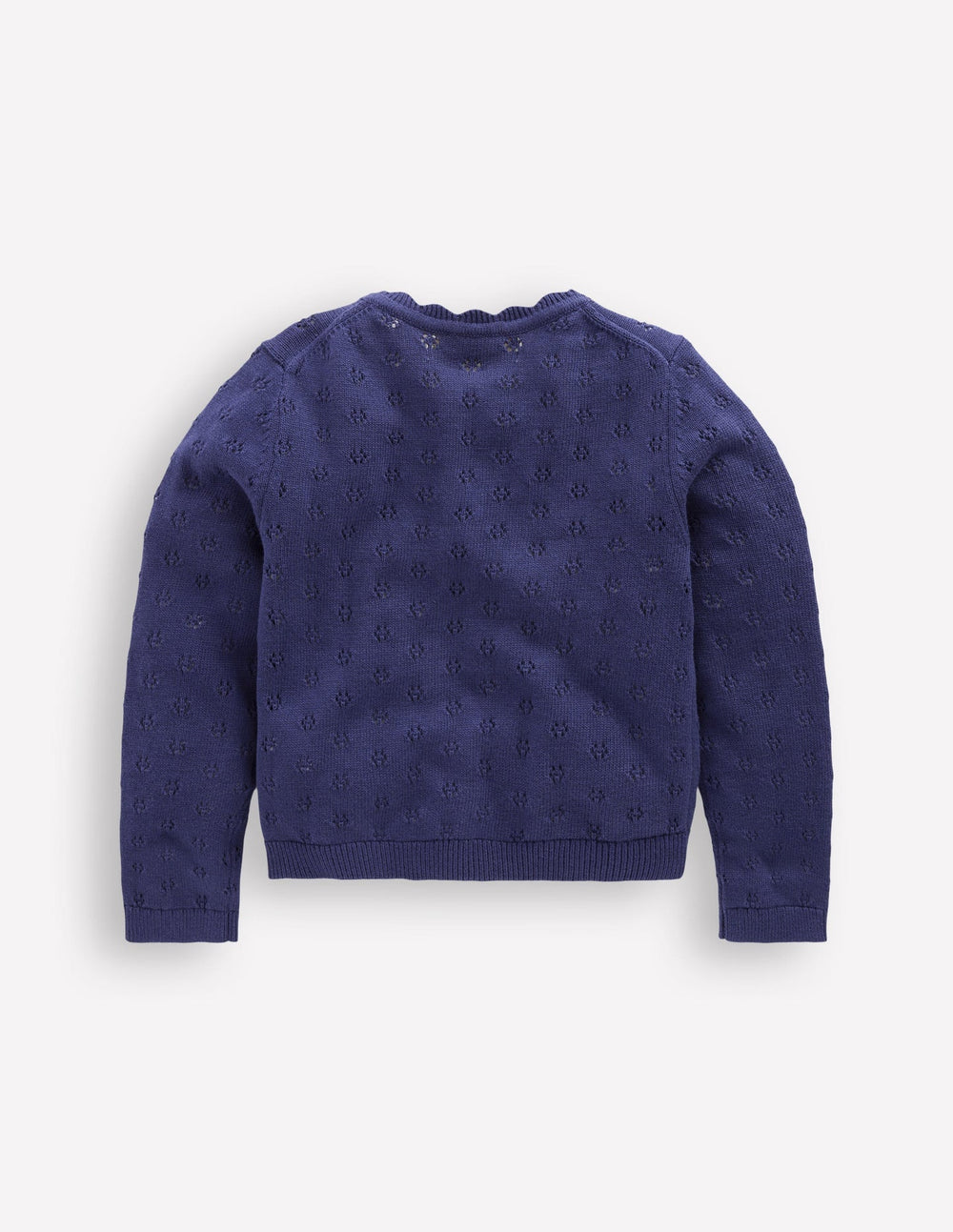 Boden Everyday Scalloped Cardigan - College Navy