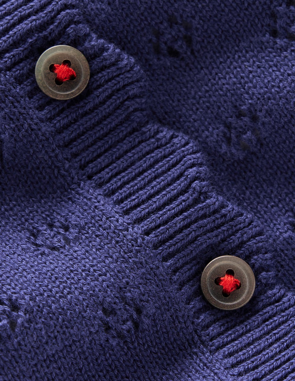Boden Everyday Scalloped Cardigan - College Navy