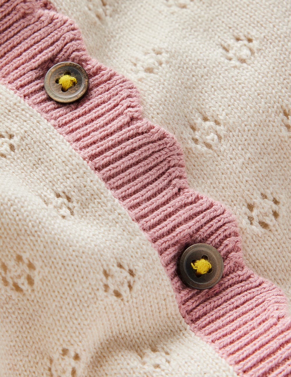 Boden Everyday Scalloped Cardigan - Soft Ivory