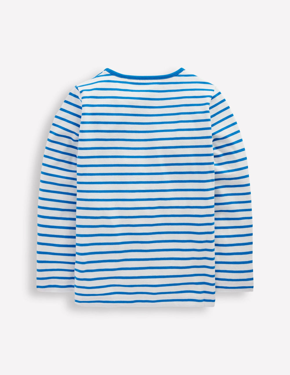 Boden Long Sleeve Riso T-shirt - Soft Ivory/Kingfisher Blue