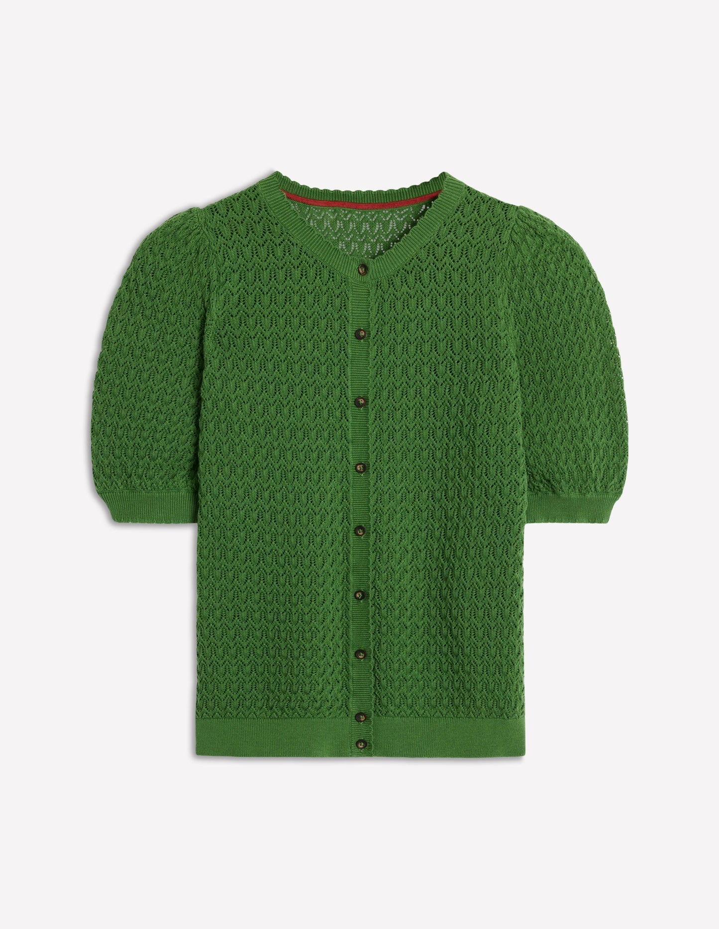 Boden Dot Pointelle Cardigan - Iguana Green