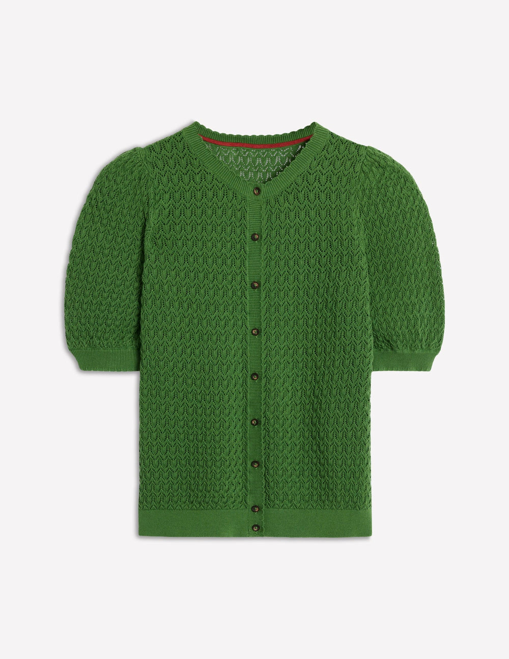 Boden Dot Pointelle Cardigan - Iguana Green