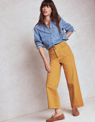 Boden Primrose Patch Pocket Pants - Golden Rye