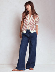 Boden Drawcord Denim Pants - MID WASH
