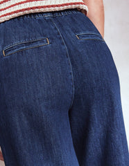 Boden Drawcord Denim Pants - MID WASH