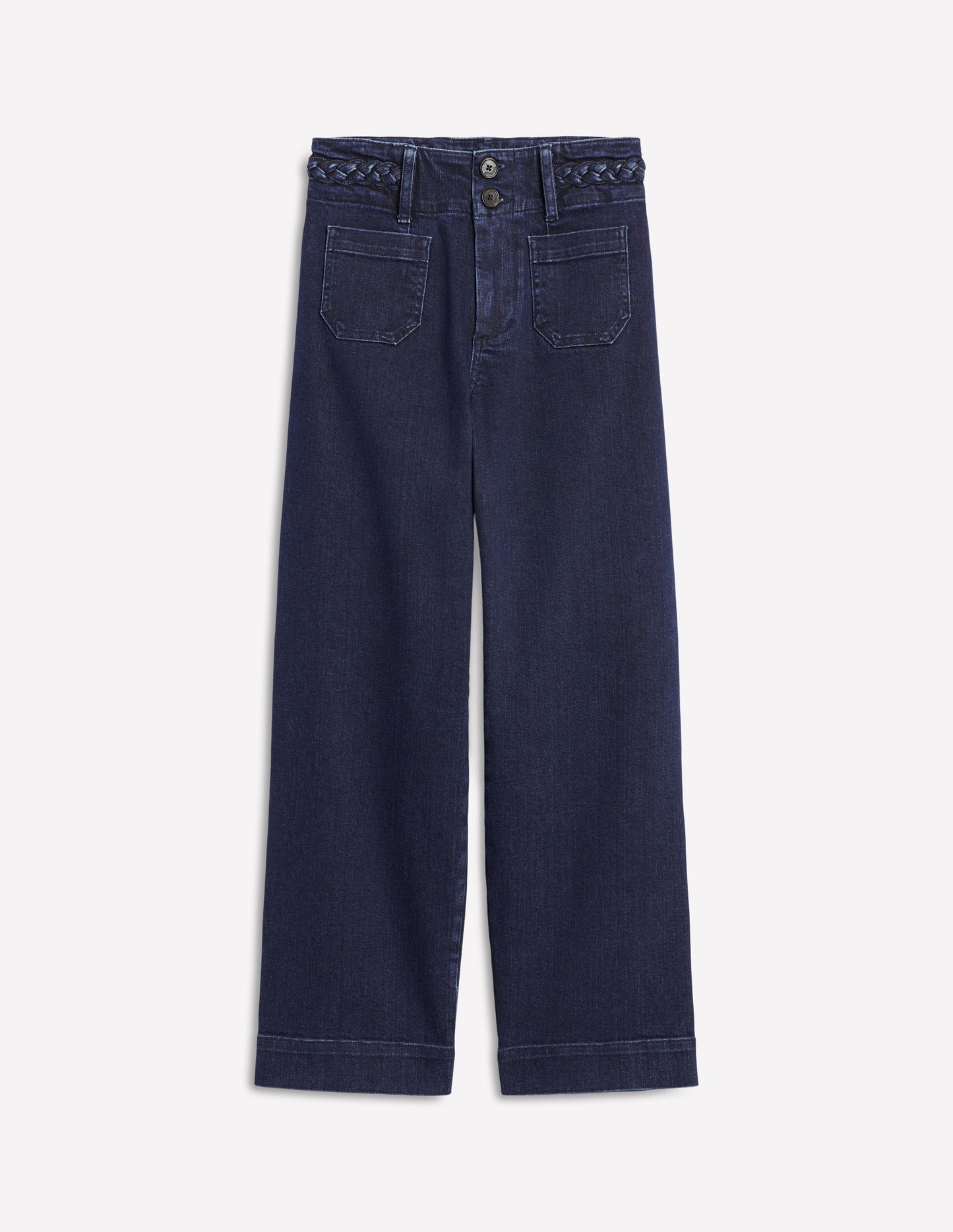 Boden Patch Pocket Cropped Pants - Indigo Braid