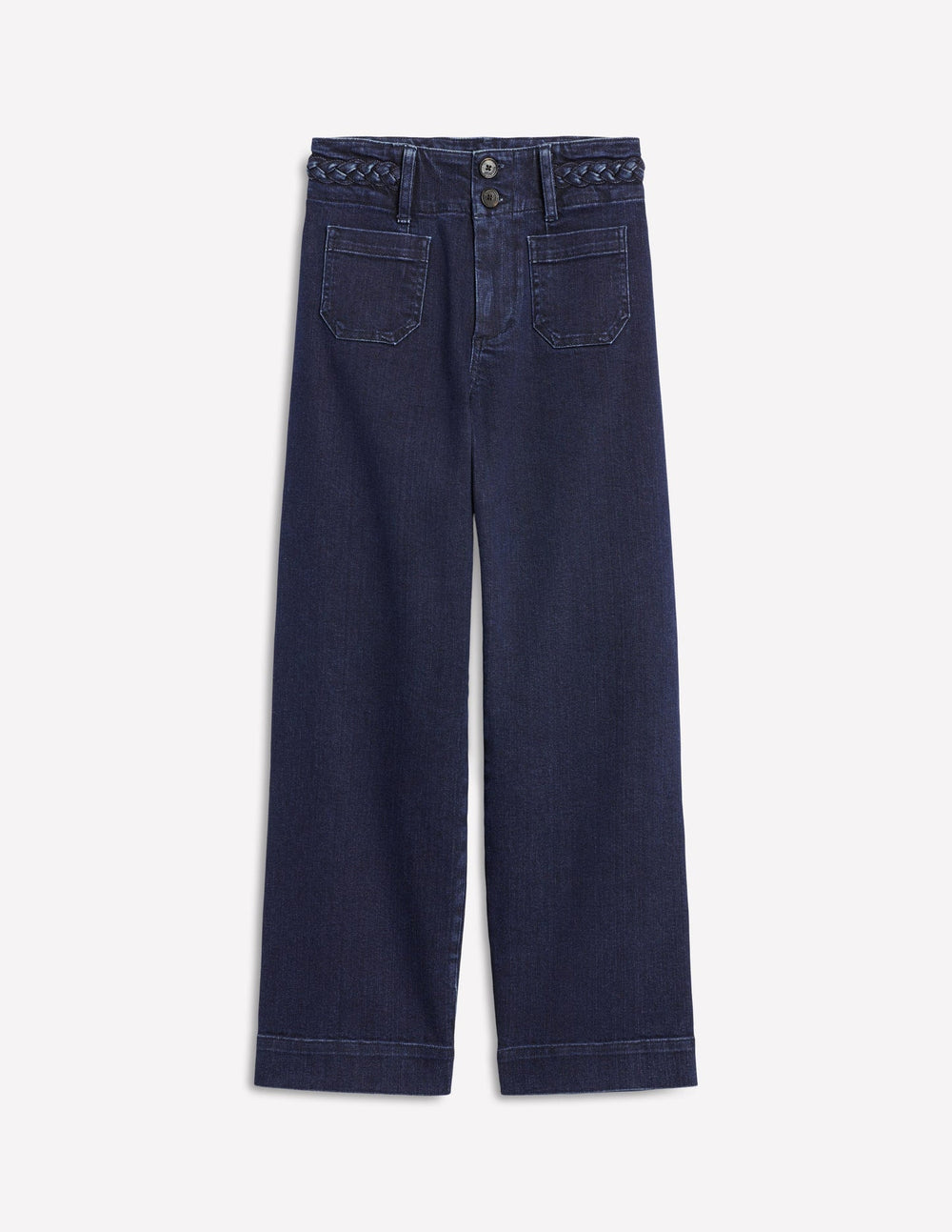 Boden Patch Pocket Cropped Pants - Indigo Braid