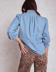 Boden Lorna Denim Top - Light Authentic
