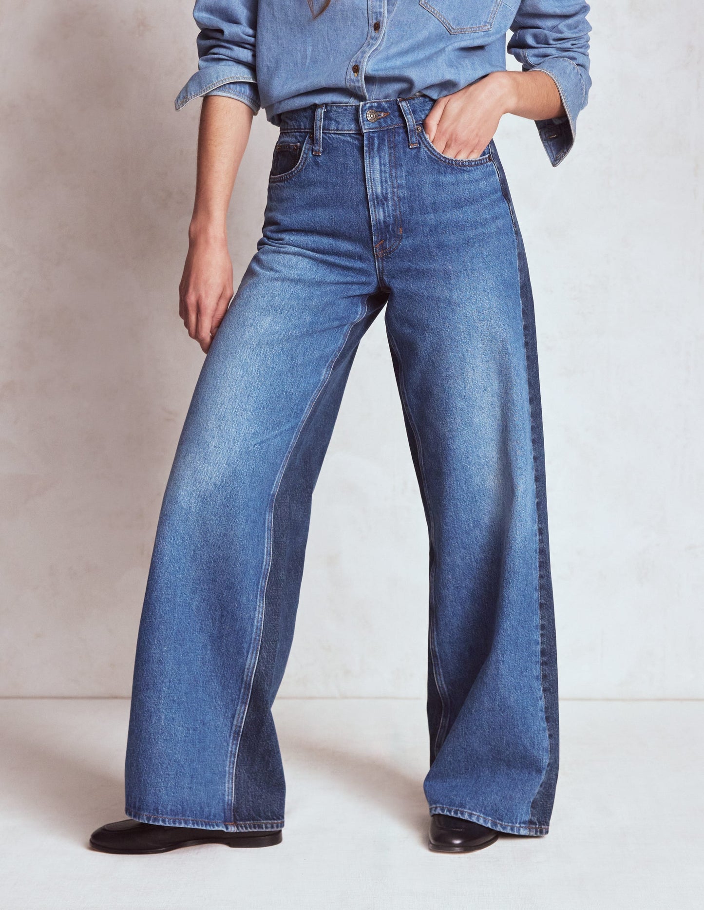 Boden High Rise Wide Leg Jeans - Hotch Potch