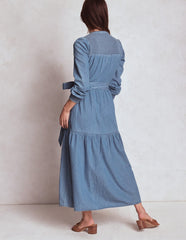 Boden Cecily Denim Midi Dress - Light Vintage Denim