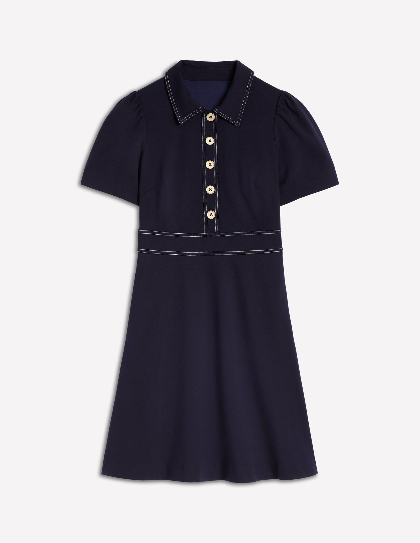 Boden Nicolette Ponte Shirt Dress - Navy