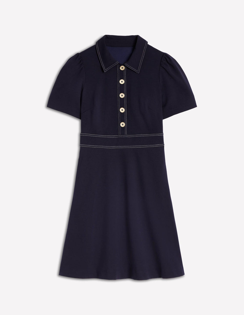 Boden Nicolette Ponte Shirt Dress - Navy