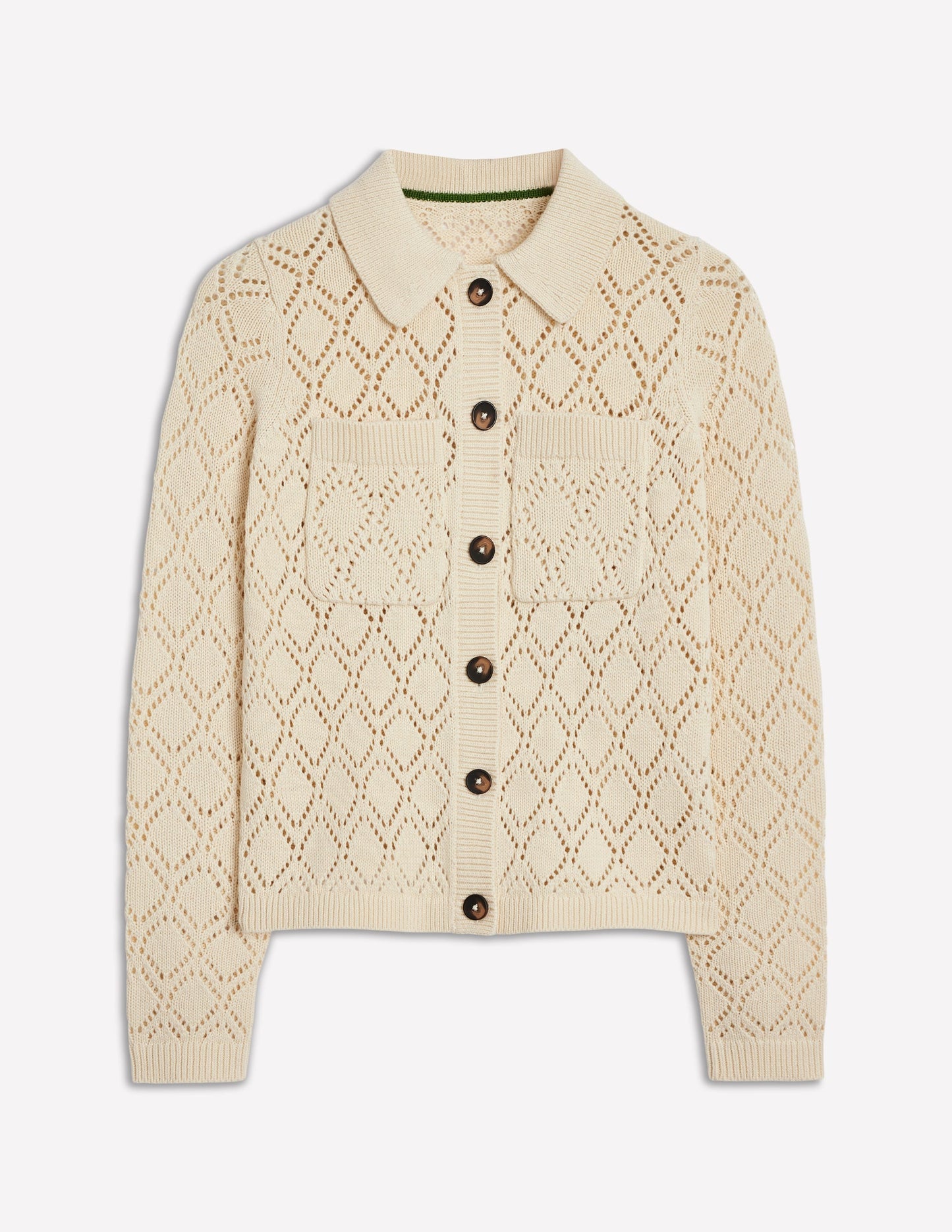 Boden Astrid Knitted Shirt - Warm Ivory