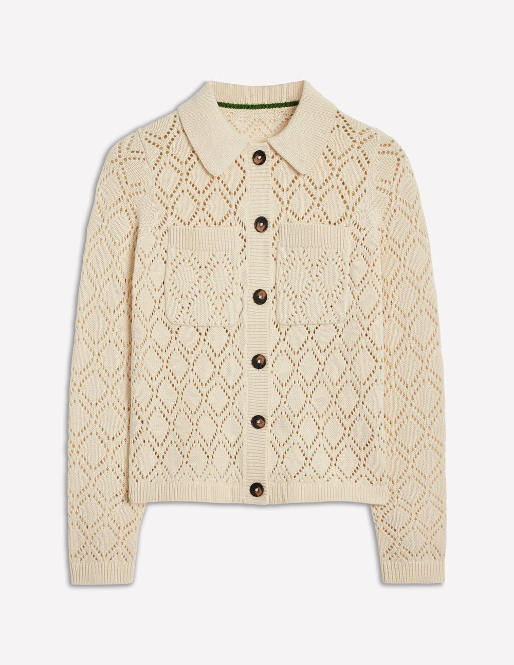 Boden Astrid Knitted Shirt - Warm Ivory