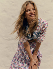 Boden Beatrice Cotton Maxi Dress - Multi, Wildflower Bouquet