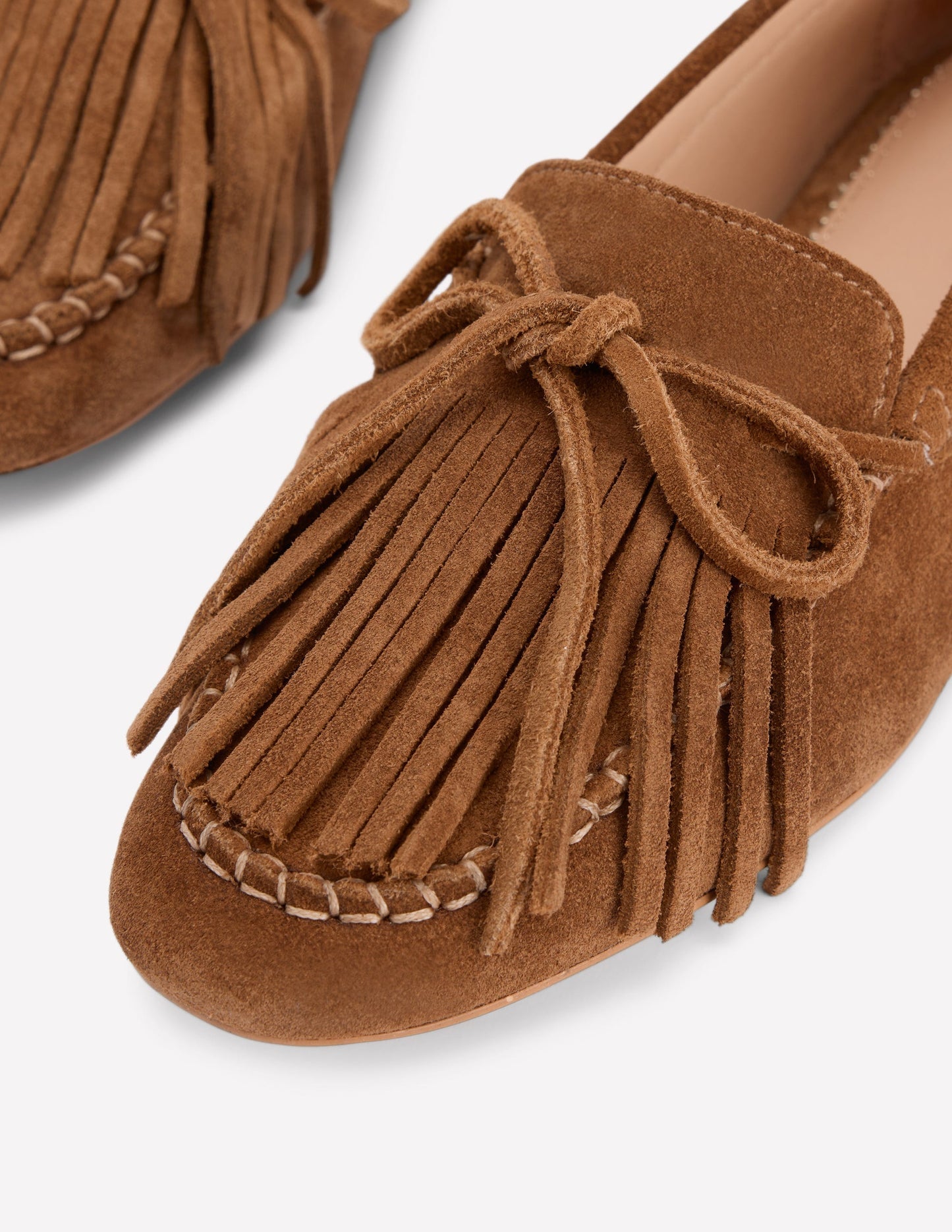 Boden Soft Tassel Deck Shoes - Tan