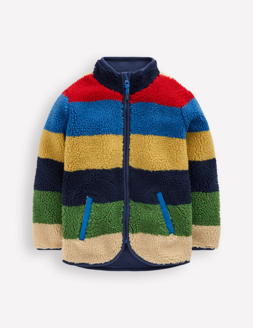 Boden Cosy Borg Jacket - Multi Stripe