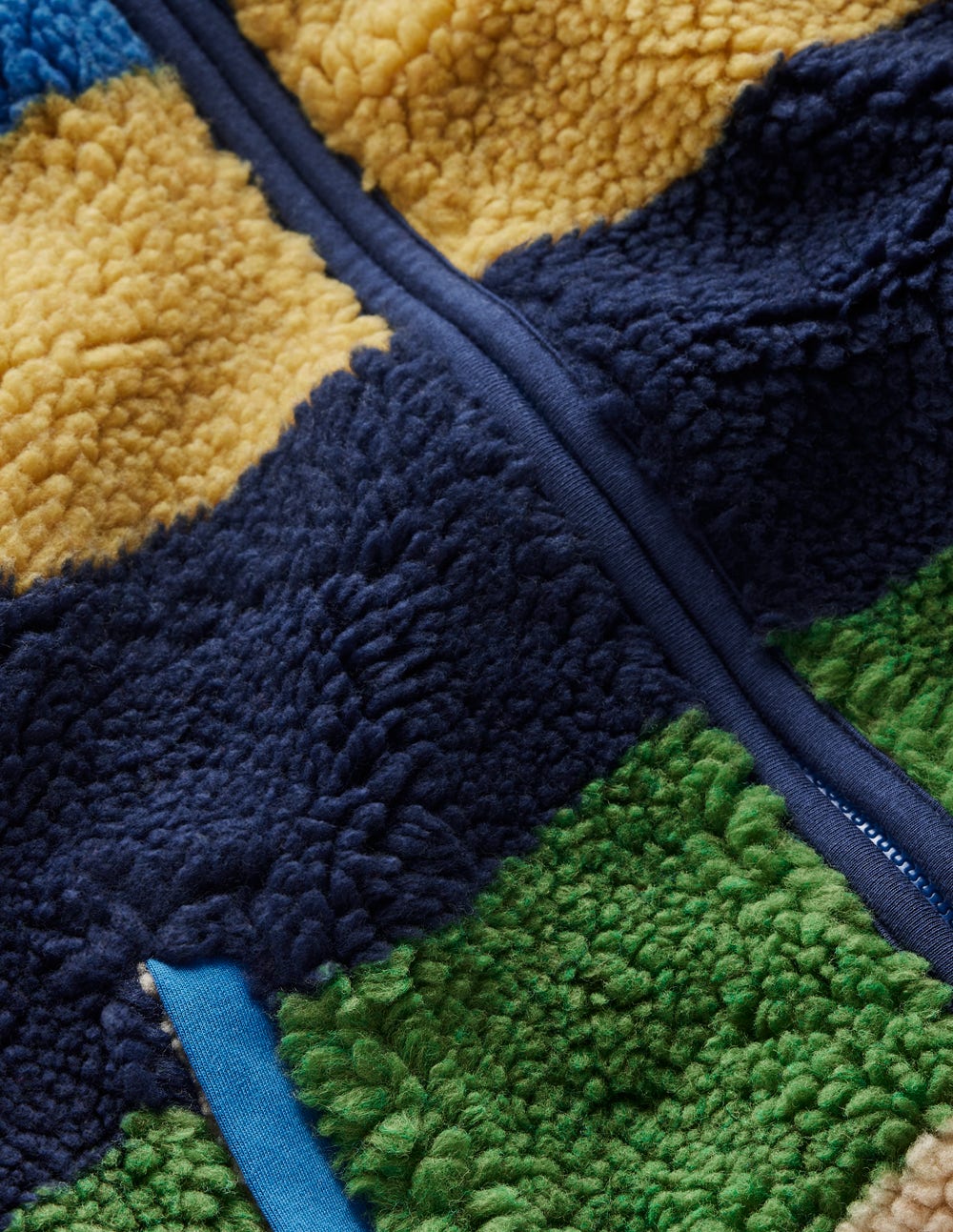 Boden Cosy Borg Jacket - Multi Stripe