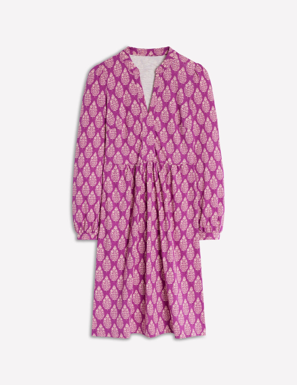 Boden Naomi Relaxed Jersey Dress - Purple, Wildflower Bouquet