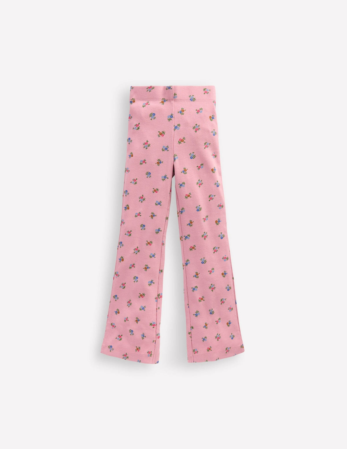 Boden Ribbed Flare Leggings - Vintage Pink Spaced Ditsy