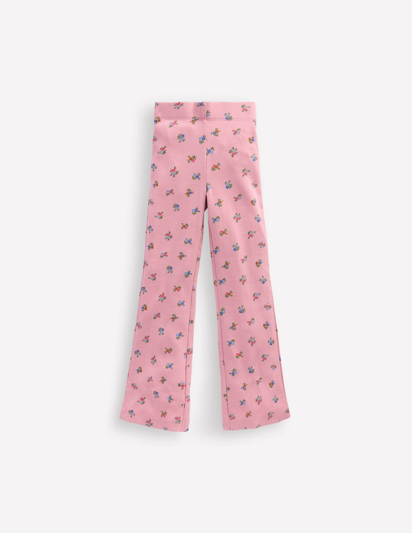 Boden Ribbed Flare Leggings - Vintage Pink Spaced Ditsy