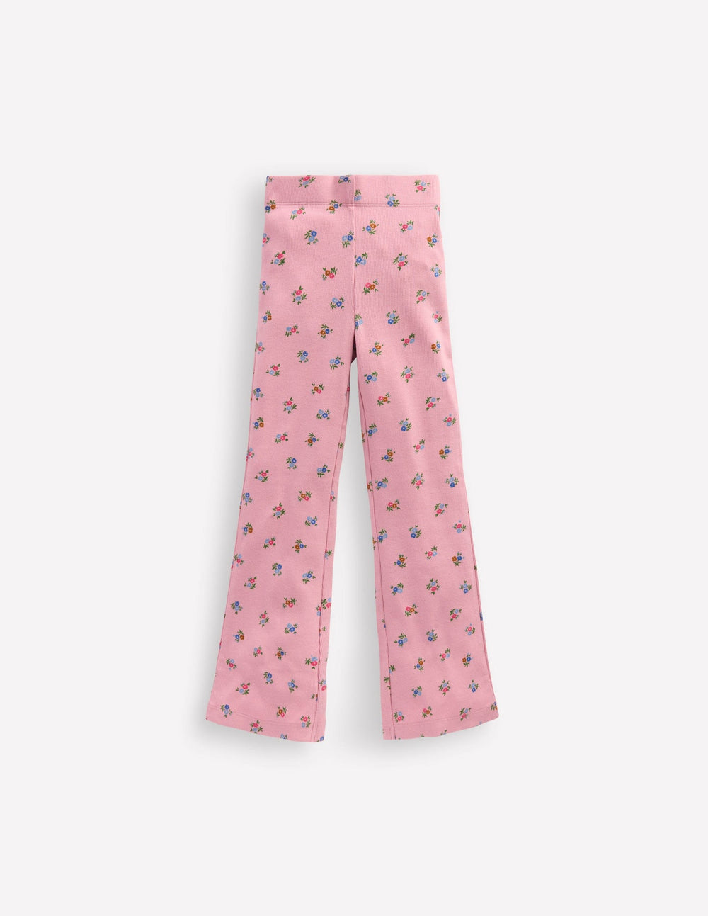 Boden Ribbed Flare Leggings - Vintage Pink Spaced Ditsy