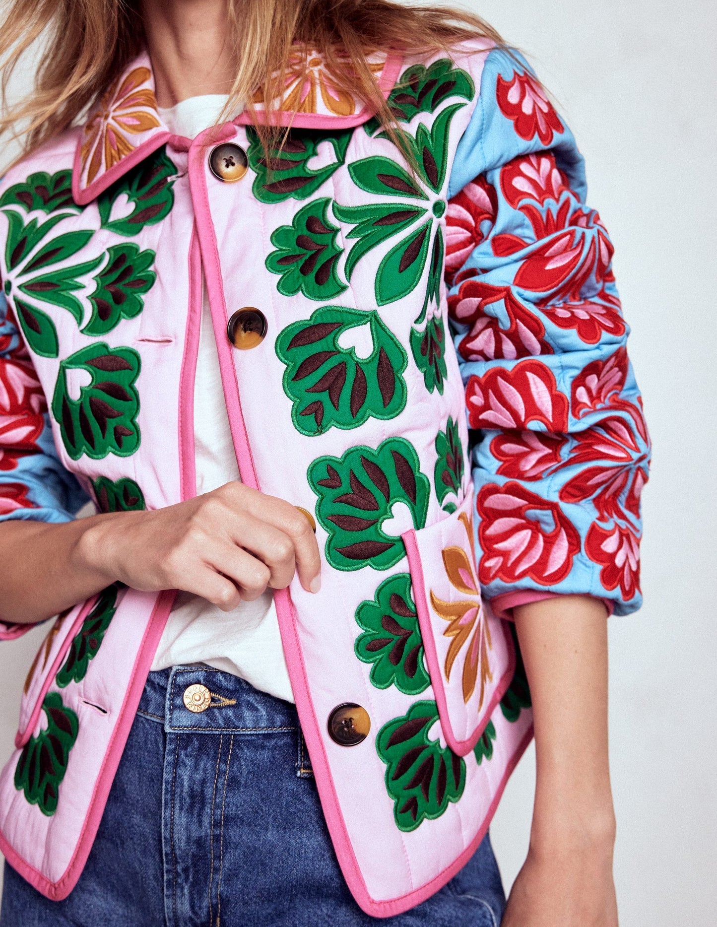 Boden Fitzrovia Embroidered Jacket - Multi Applique