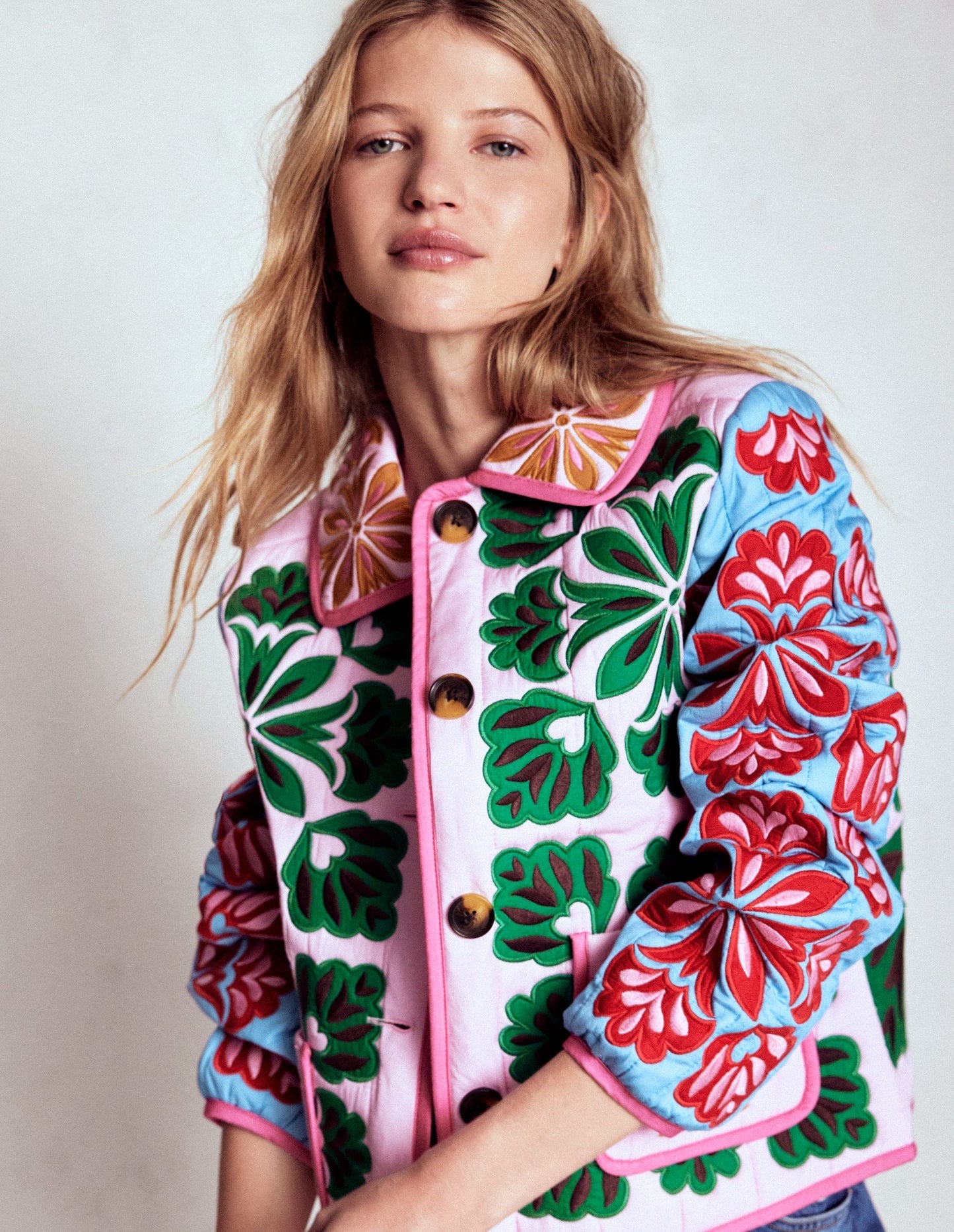 Boden Fitzrovia Embroidered Jacket - Multi Applique
